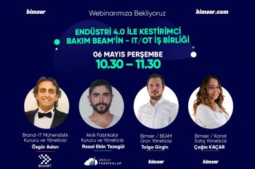 Endüstri 4.0 ve Kestirimci Bakım (BEAM) İş birliği Webinarı 6 Mayıs Perşembe Günü Gerçekleşecek